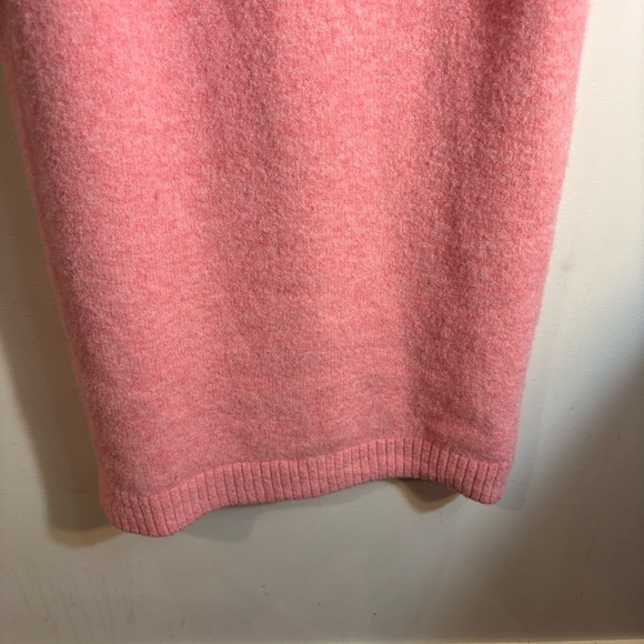 SMASH + TESS Sz M-L Collared Knit Sweater Dress Midi Length Long Sleeve Pink - Picture 5 of 8